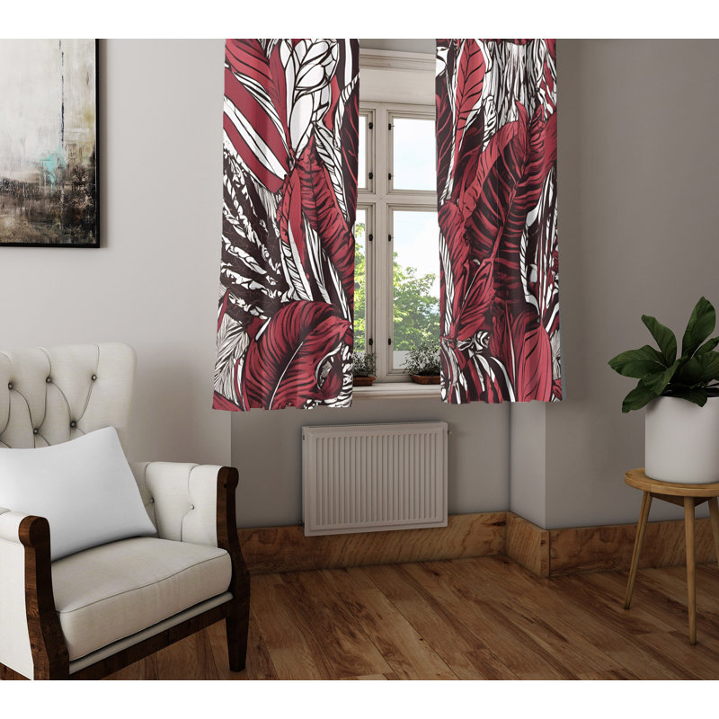 Semi Sheer Curtain Pair, 40" W x 52" L