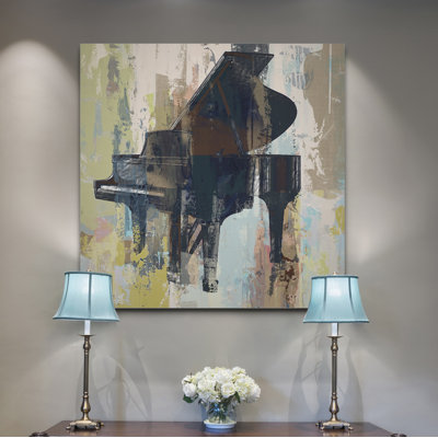« rouge-gorge de piano »-impression de peinture