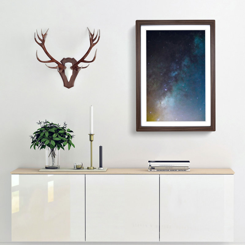 Star Explosion in Abstract - Framed Print, Walnut Framed, 65cm H x 48cm W x 2cm D