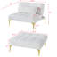 Tissu convertible futon avec pieds en métal