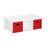 RiverRidge Kids Desk, Activity and Play Table with 6 Storage Cubbies - White with 2 Fabric Bins-92440294