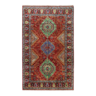 Geometric Scarlet Tribal 6'7" x 10'11"