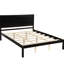 Structure de lit plateforme grand avec tête de lit, support à lattes de bois, sans sommier pour lit de chambre à coucher, longue durée requise-1100078891-1100078890