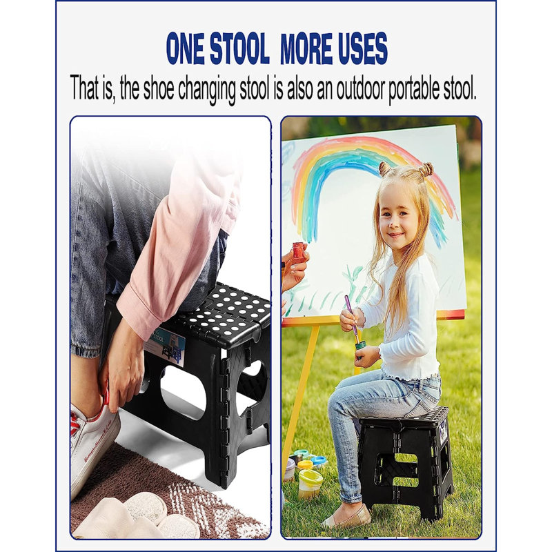 Akemi Black Foldable Step Stool