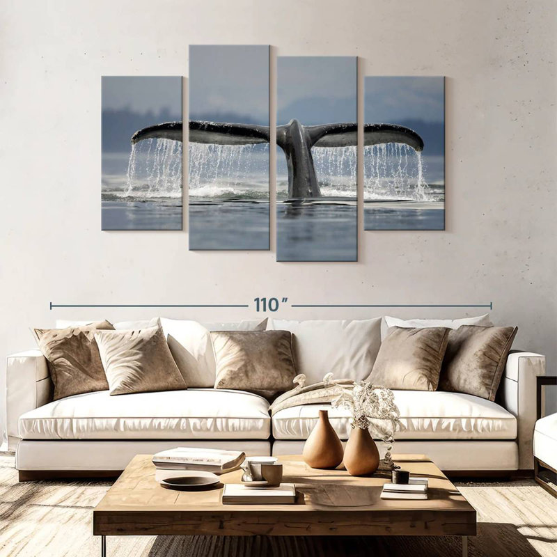 Brampt Diving Whale Tail, 54" H x 84" W