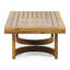 Ensemble de causeuse et table basse d'extérieur en bois d'acacia avec coussins