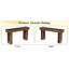 Console de style campagnard de 63 po de long, canapé recgulaire derrière le canapé, table de couloir d'entrée en grain de bois massif pour le salon, la salle à manger
