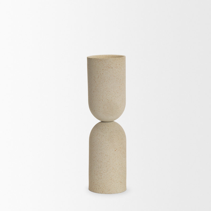 Porte-bougie en métal texturé Sorcha, H 12,5 po x l 3,5 po x P 3,5 po