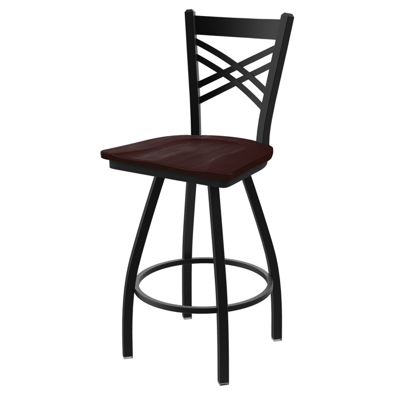 XL 820 Catalina Swivel Stool, Dark Cherry Maple, Black Wrinkle, Bar Stool (30” Seat Height)