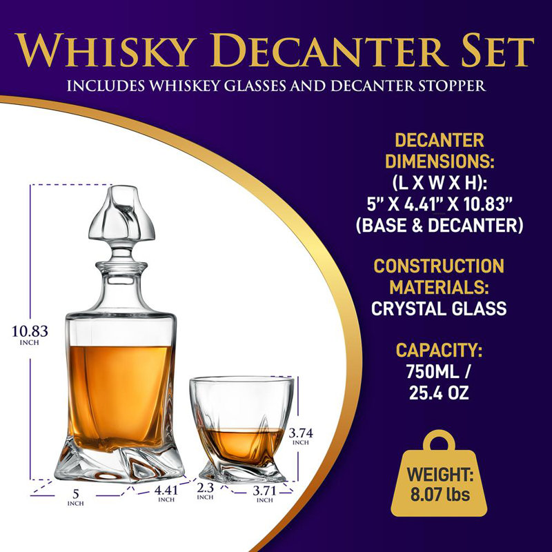 Ensemble de carafe à décanter 5 pièces Fioranna