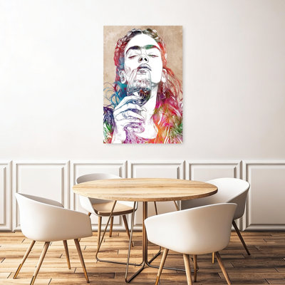 Sensual Wine Moment Abstract Modern Wall Art