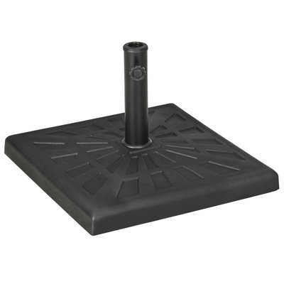 Bilyeu 19kg Resin Garden Parasol Base Holder Square Outdoor Market Black