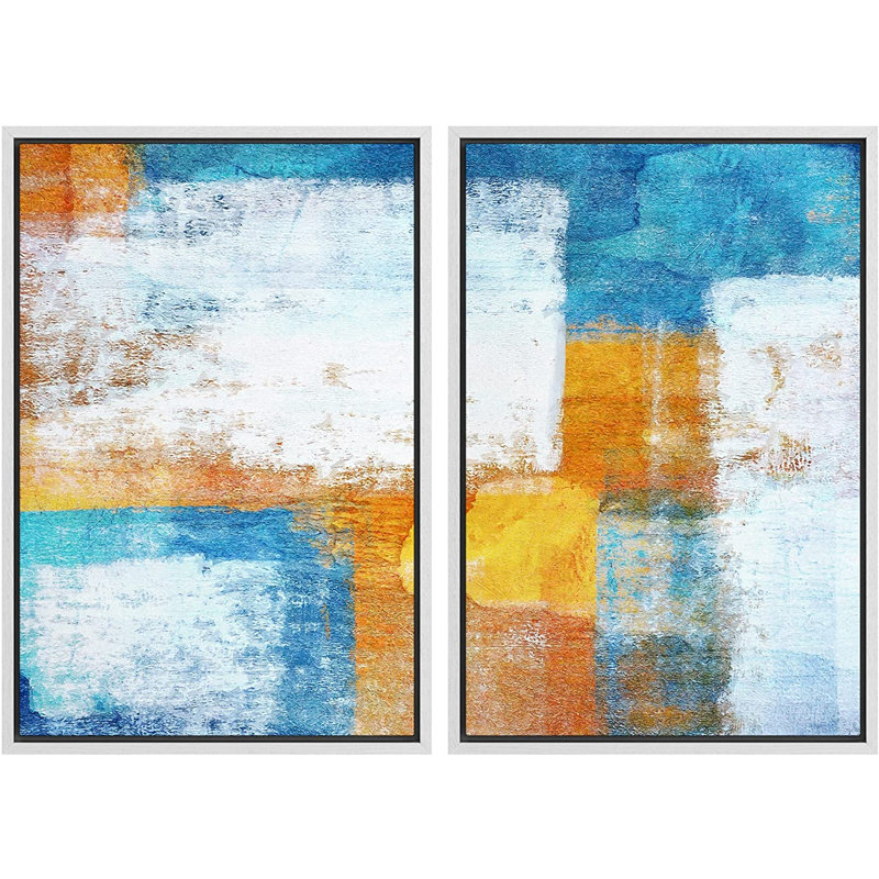 «Grunge Abstract Paint Stroke Effect», impression sur toile 2 tons, H 16 po x l 24 po x P 2 po
