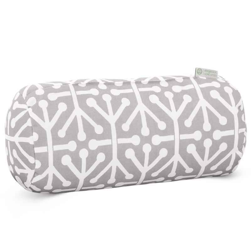 Housse et insert de coussin d'extérieur Aruba, 8 po x 18,5 po, Gris, Traversin