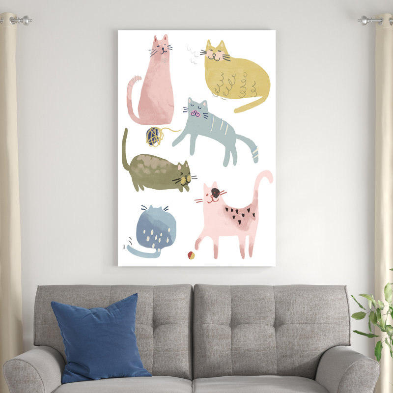 " Cat Squad I ", 48" H x 32" W x 1.25" D