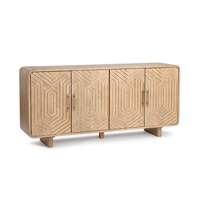 Quince 78'' Solid Wood Sideboard, Dune Clay