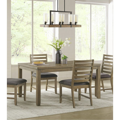 Table de salle à manger Gracie Oaks Saunders Bois d'acacia brun | Sièges extensibles 6, 8