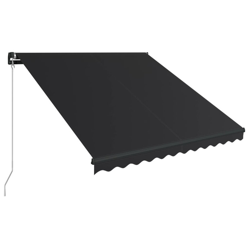 Dakota Fields Anthracite Cover Retractable Patio Awning, Anthracite, 2.5m W x 3m L