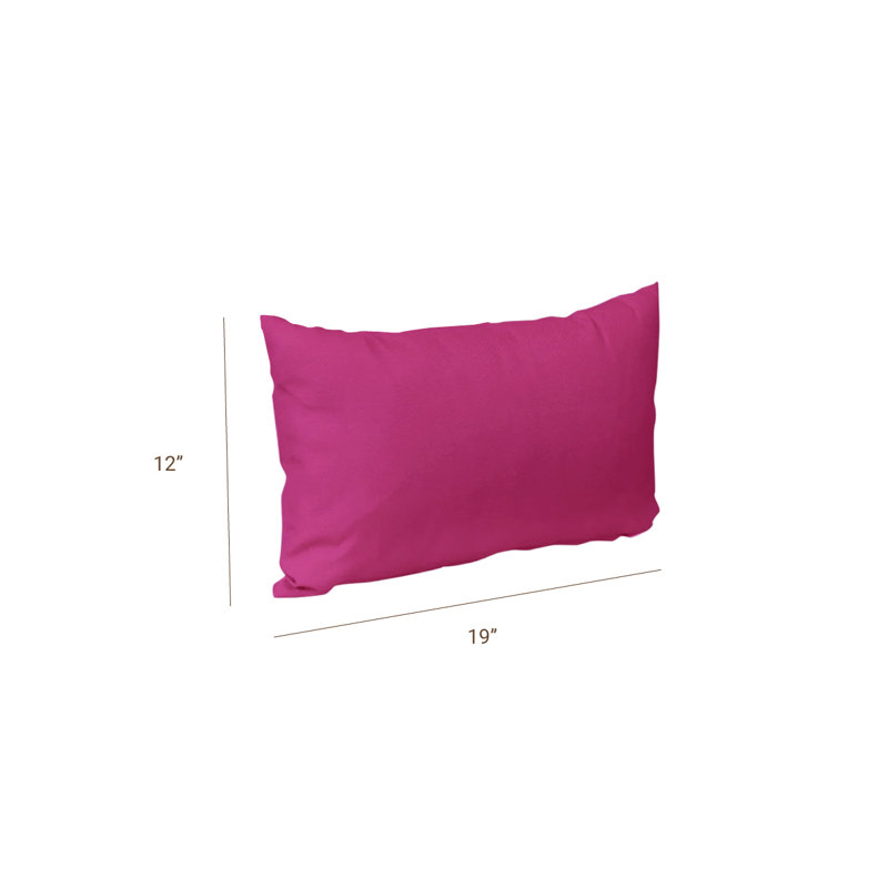 Outdoor Throw Pillow, Magenta, 12" x 19", Rectangular