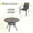 4-Person Round Patio Dining Set With Wicker Rattan Chairs-808025367