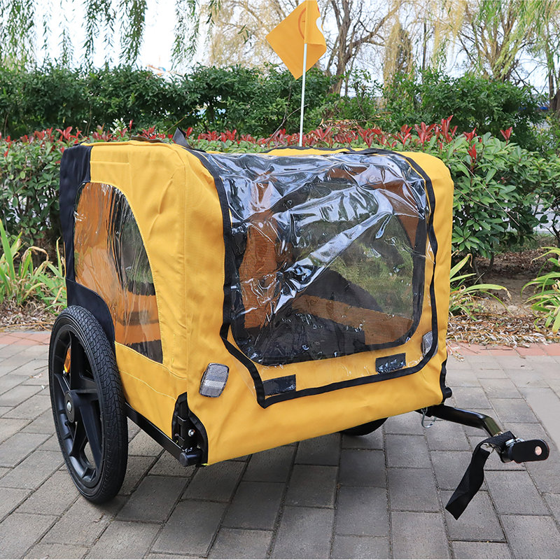 Poussette pliante pour la course à pied, Jaune