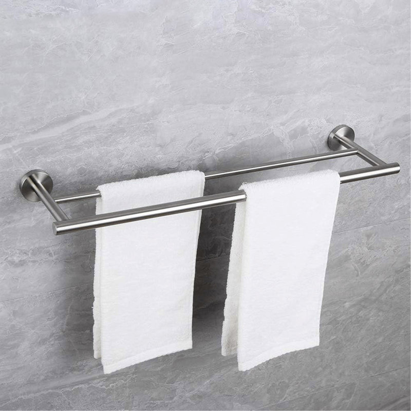 5 Piece Bathroom Towel Rack Set Wall Mount, Brushed Nickel
