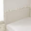 Lit simple en velours avec 2 tiroirs de rangement et revêtement beige, réglable pour une utilisation flexible, design moderne, coin salon confortable, tiroirs à plateforme tapissier à cadre en eucalyptus,