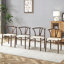Ensemble de 4 chaises de salle à manger en bois-1582226481