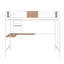 Lit mezzanine simple fonctionnel en métal avec bureau de style moderne pour les enfants