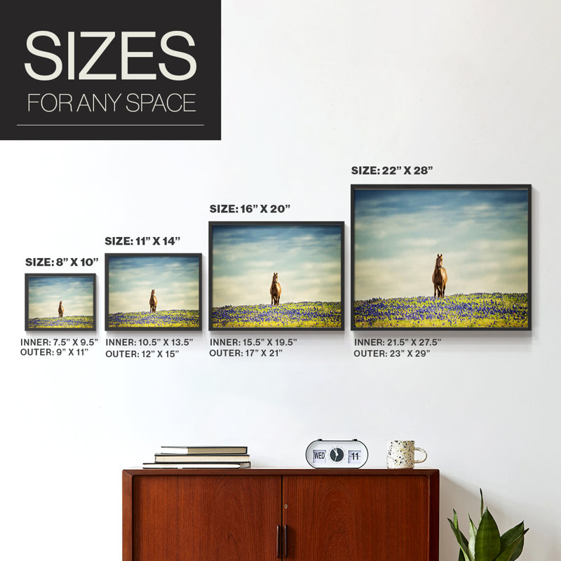 Sunlit Midwest II -Framed Print - Restickable, 8" H x 10" W, Black
