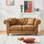 Canapé de style Mid-Century à 2 places avec accoudoirs roulés et canapé en tissu 66 po Chesterfield Tech-1129408653-1120011434