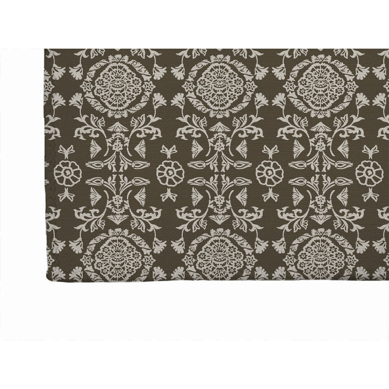 Aubry Ulta-Thin Decorative Indoor Doormat, 48" W x 72" L, Brown