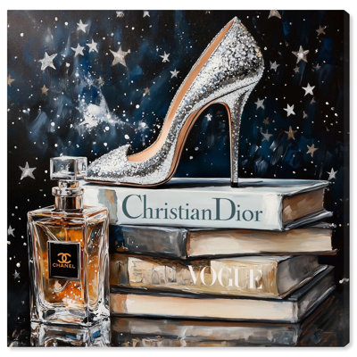 Sparkling Stars Heel Canvas Fashion Art Prints by Art Remedy