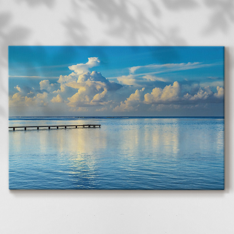 Toile tendue avec galerie Sunrise Dock, H 24 po x l 36 po