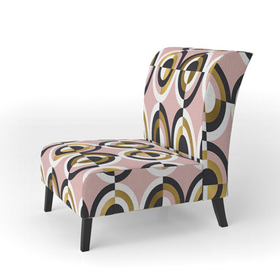 Fauteuil de chambre en velours Mid-Century