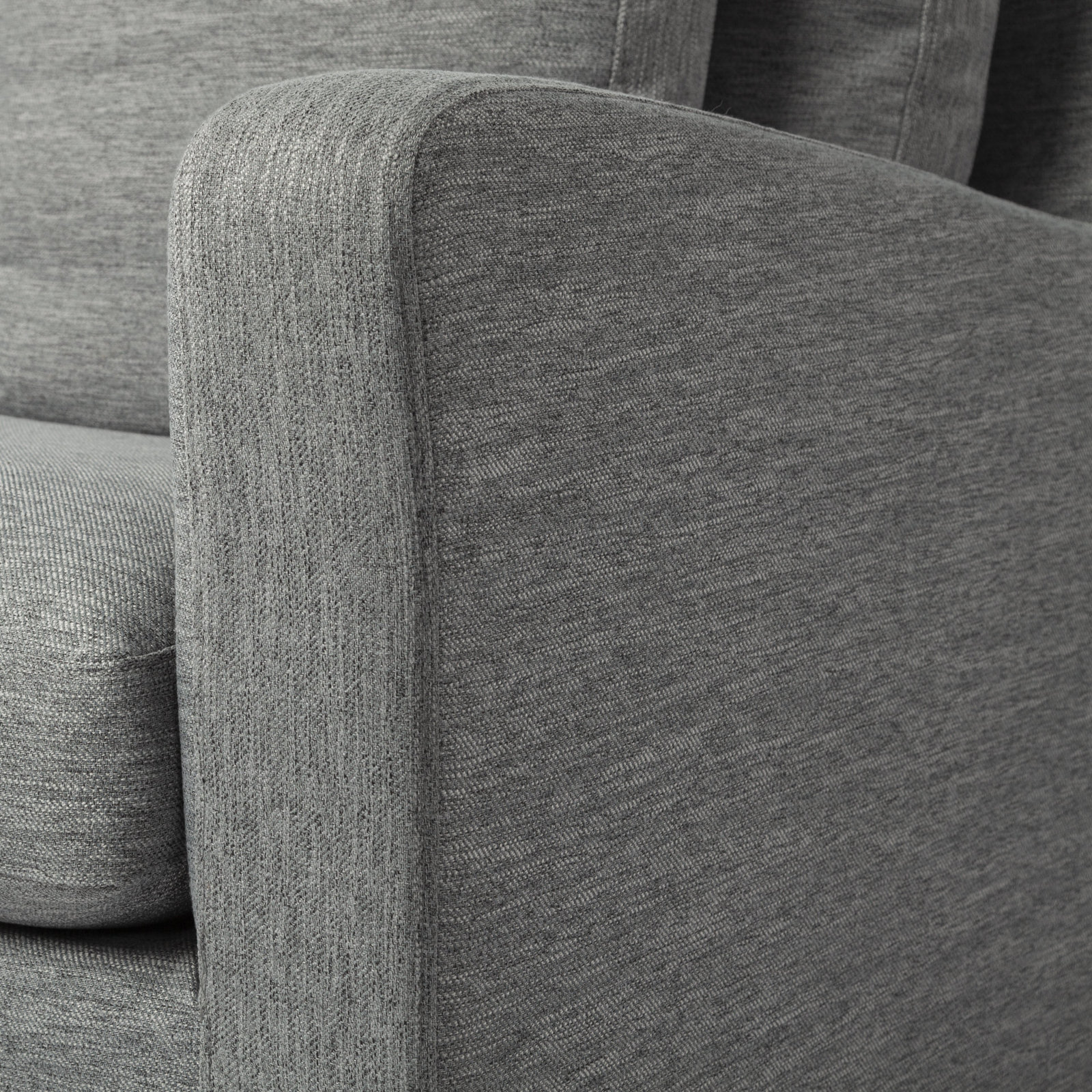 Nessa 93" Sofa, Castlerock Gray Basketweave