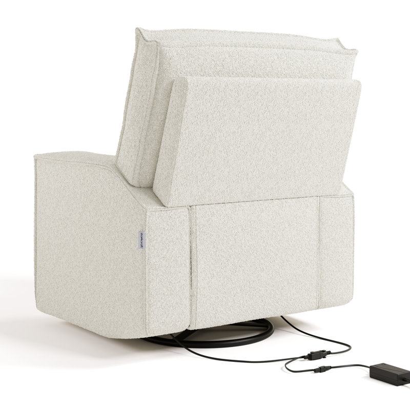 Texas Nursery Power Recliner Swivel Glider , Ivory Boucle