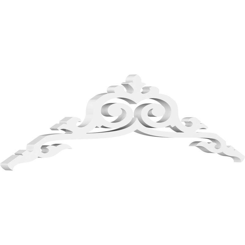 Pignon en PVC de qualité architecturale Baile, H 9 po x l 36 po x P 1 po, 6 / 12