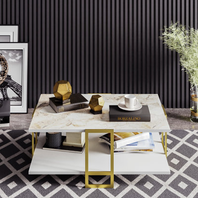 Mario Abstract Coffee Table with Storage