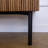 Wave design two-door locker sideboard