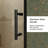 48.In W X 72.In H Single Sliding Shower Door, Tempered Glass Shower Door