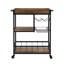 Industrial Drinks Trolley Bar Cart with Removable Tray, Wine Rack & Glass Holder