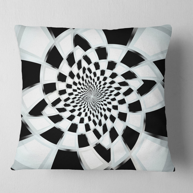 Oreiller De Conception De Fractale En Spirale Abstract
