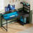 Computer Gaming Desk With Led Light & Drawers & Reversible Shelves-1972384149-1972384151