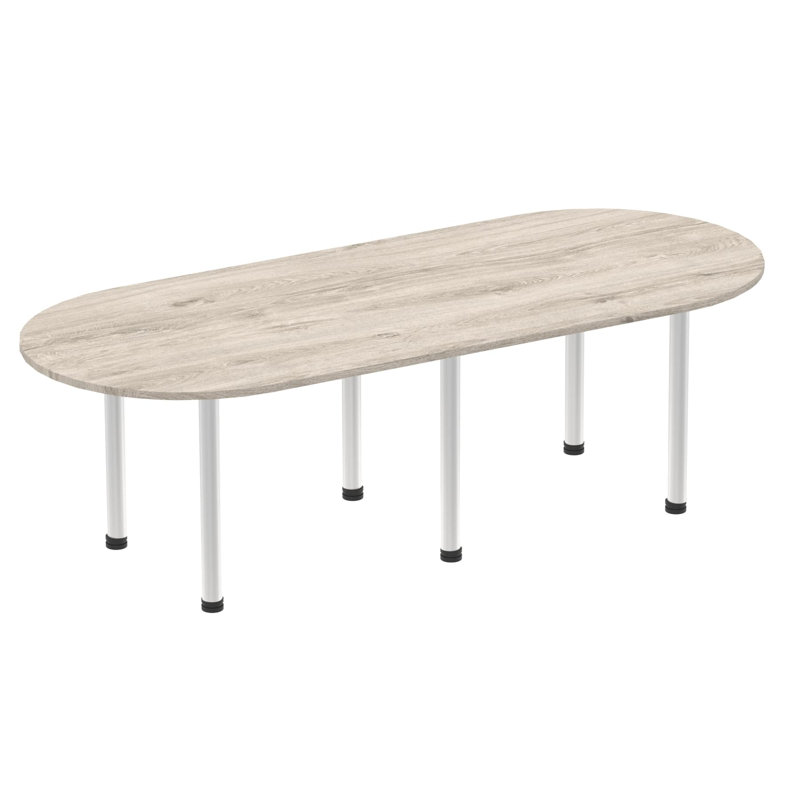 Kyvan 240cm Rectangle Conference Table, Grey Oak