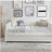 Daybed with Trundle Upholstered Tufted Sofa Bed, Full Size, Boucle Fabric, Beige(83"x58.5"x29.5")-669795036