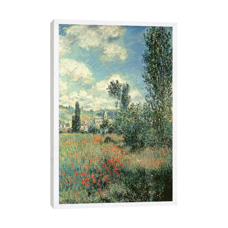 Path Through The Poppies, Ile Saint-Martin, Vetheuil, 1880 by Claude Monet - Painting on Canvas, 66.04 cm H x 45.72 cm W