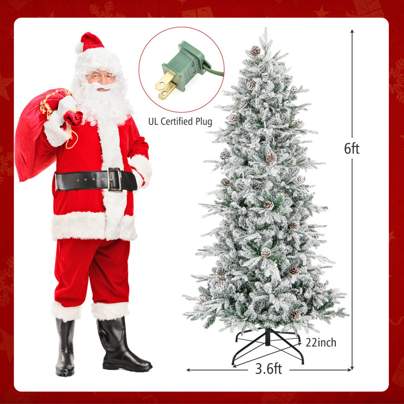 Arbre de Noël artificiel éclairé 6 pi