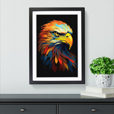 Eagle Minimalism - Single Picture Frame Print on Wood