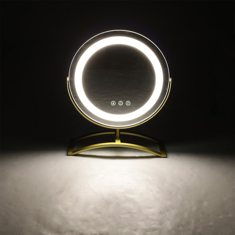 Metal Round Floor Mirror